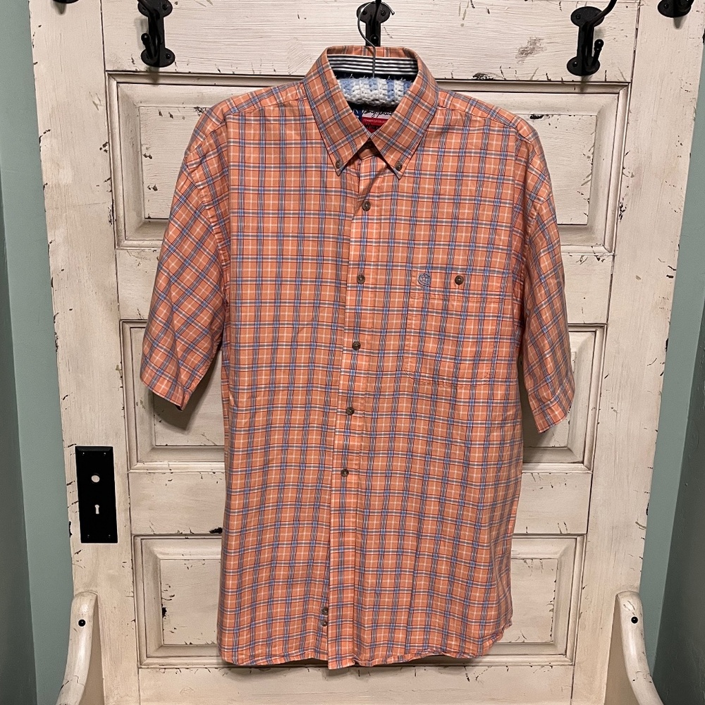 George Strait by Wrangler Men's Plaid Button Shirt Size L